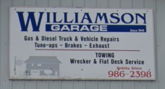 WILLIAMSON'S GARAGE SIGN