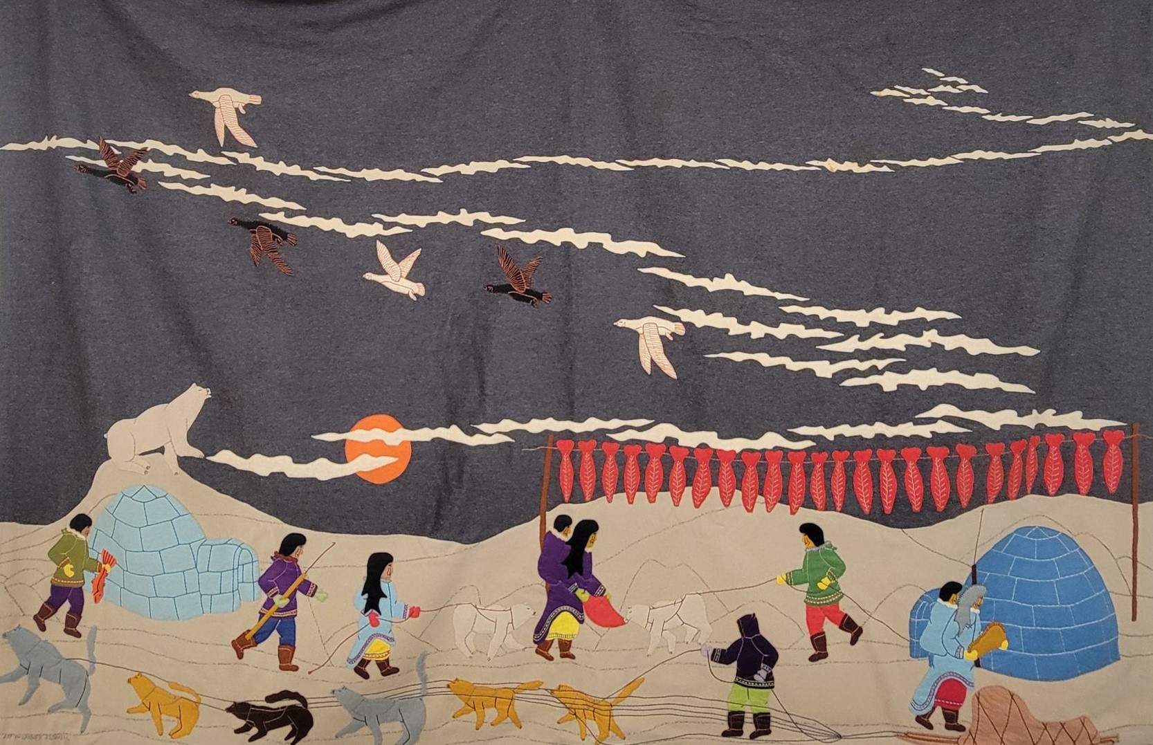 INUIT ART TAPESTRY