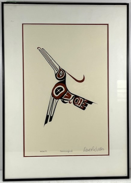 framed piece of Inuit art