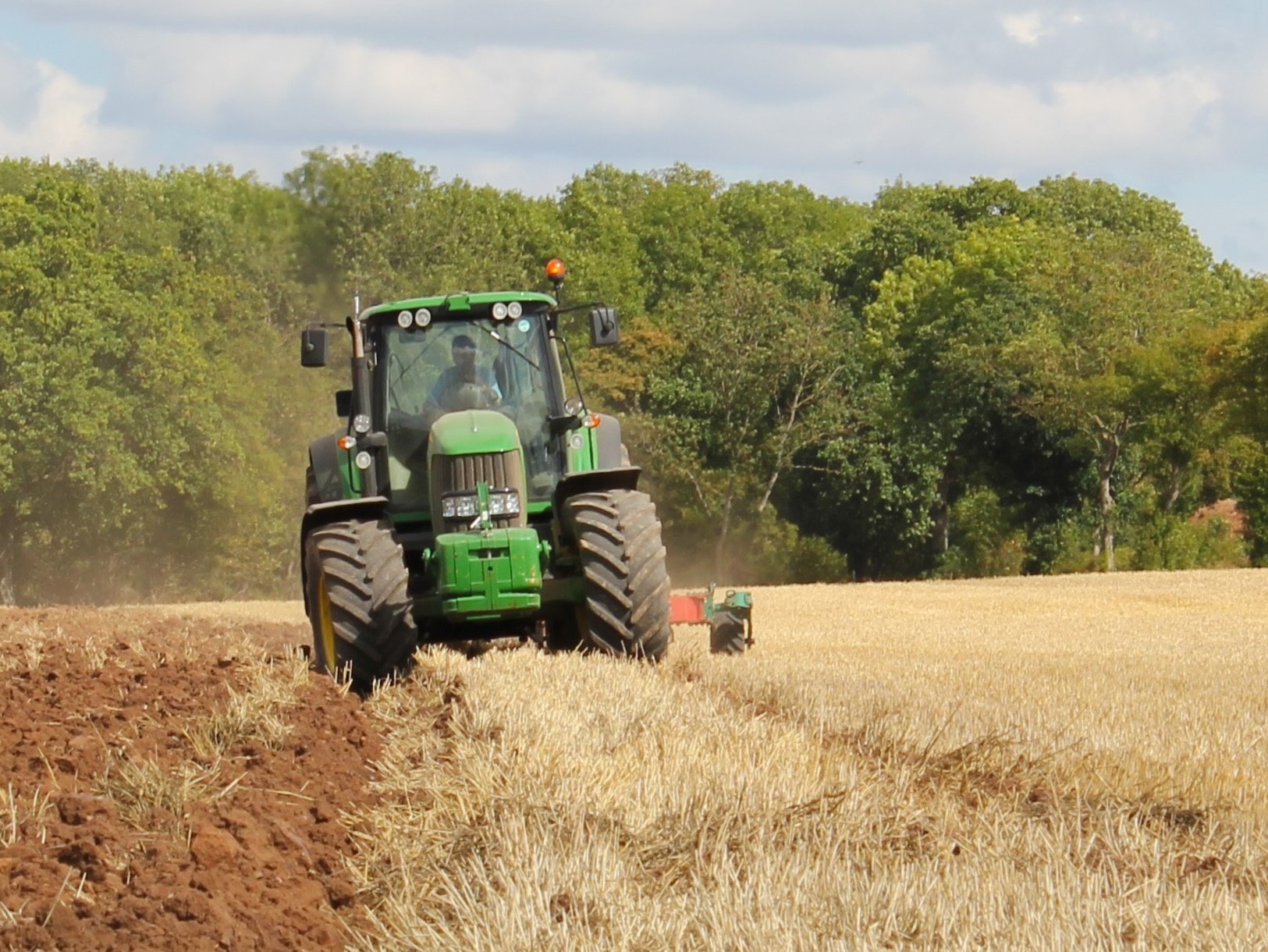 farming equipment in a field