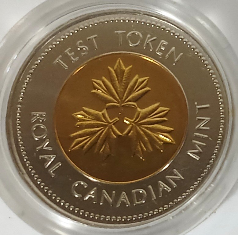 CLOSE UP OF TEST COIN FROM ROYAL CANADIAN MINT